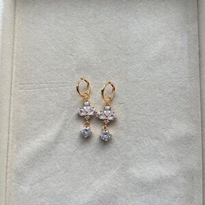 Elegant Gold Plated and Drop Earrings